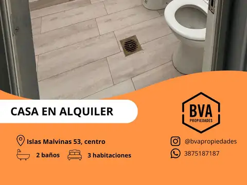 Casa en Alquiler con 1 cochera