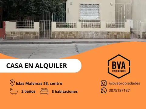 CASA EN ALQUILER ZONA CENTRO