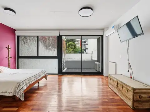 Monoambiente amoblado con balcón y amenities en alquiler temporario en Belgrano