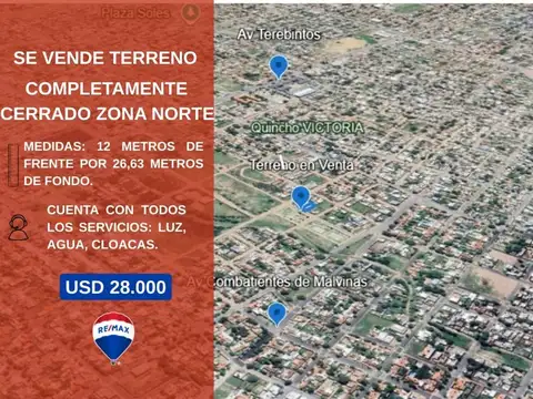 SE VENDE TERRENO CERRADO, NORTE CIUDAD CATAMARCA