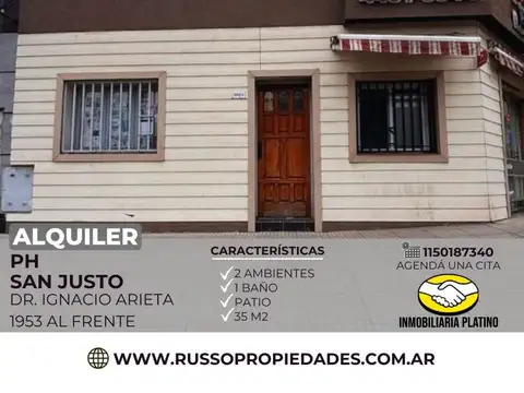 Alquiler PH 2 ambientes San Justo
