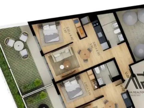 Departamento en Venta de 1 dormitorio