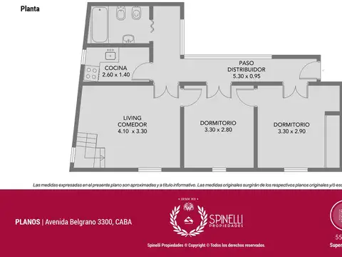 Departamento en Venta de 3 ambientes