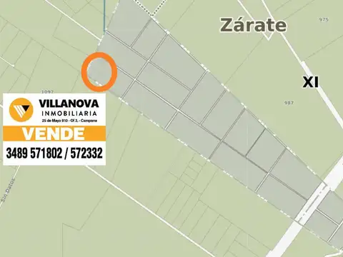 LOTES DE 20 X 40 - PARAJE ORTIZ - ESCALADA- ZARATE