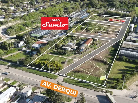 En Venta Lote De 12,50x27,40 Mts En Loteo Sumio. Sobre Av. Derqui A Mts De San Fernando. Oportunidad De Compra Con Financiacion