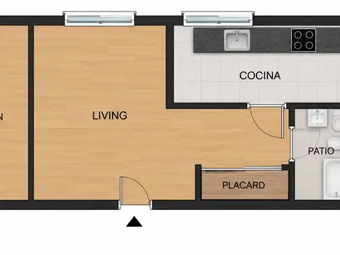 Alquiler Monoambiente con balcon al frente