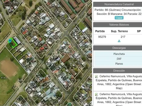 Ceferino Namuncura e/ Vicente Lopez