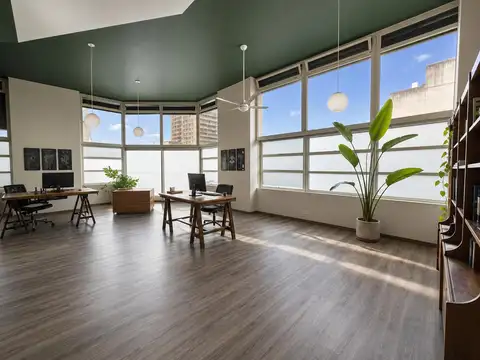 Oficina, con baño privado, kitchenette  y terraza
