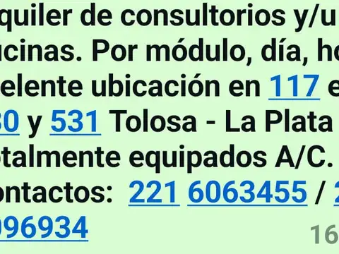 Oficina en Alquiler en Tolosa, USD 11