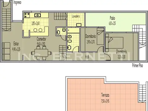 Bolivia 4700, Piso 1