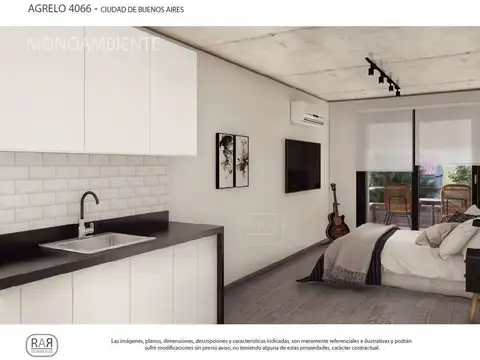 Departamento Monoambiente con 1 baño