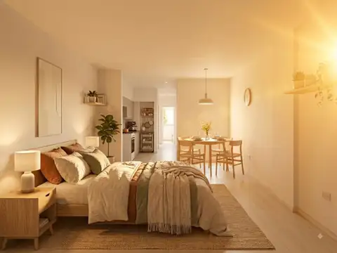Departamento Monoambiente con 1 baño