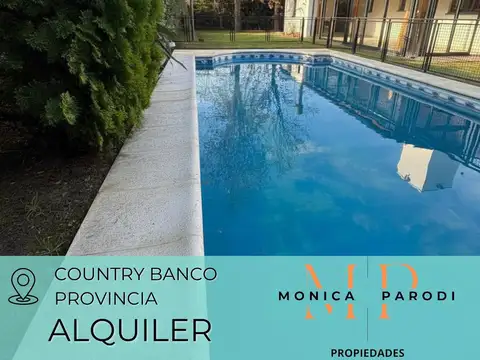 CASA EN ALQUILER EN COUNTRY BANCO PROVINCIA – FRANCISCO ÁLVAREZ