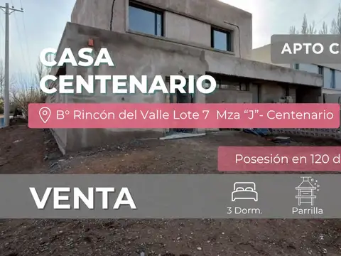 VENTA DUPLEX 3 DORMITORIOS B° RINCON DEL VALLE