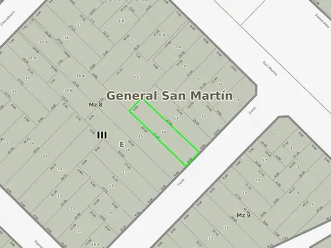 Terreno en Venta 37  mts Fondo
