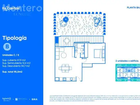 Departamento en Venta de 1 dormitorio