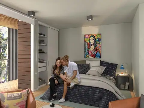 Departamento 2 ambientes con 1 baño