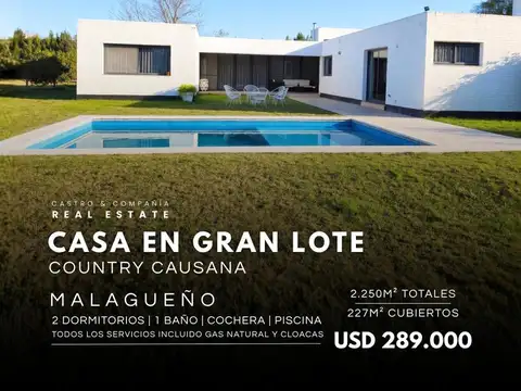 Casa De 2 Dormitorios Con Piscina En Venta En Country Causana - Malagueño
