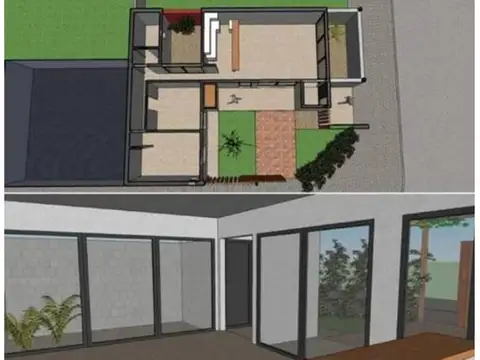 Casa 3 ambientes con 1 baño