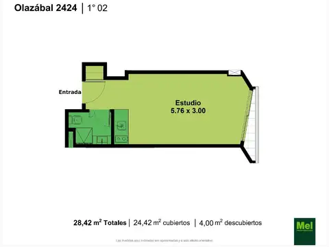 Olazabal 2400, Piso 1