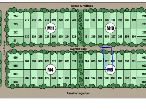 Terreno en Venta 13  mts Frente