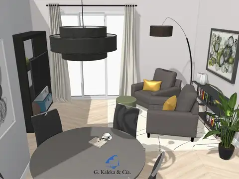 Departamento 2 ambientes con 1 baño