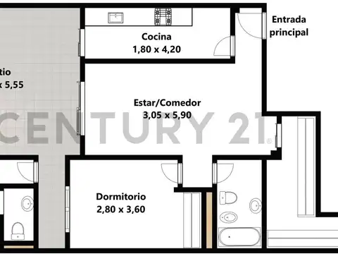 Departamento en Venta de 2 ambientes