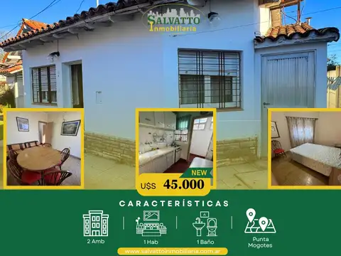 Chalet PH 2 ambientes con entrada de auto y patio en Faro Punta Mogotes
