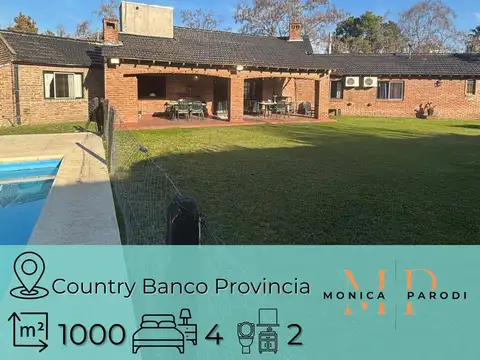 Casa en venta en Country Banco Provincia – Francisco Álvarez
