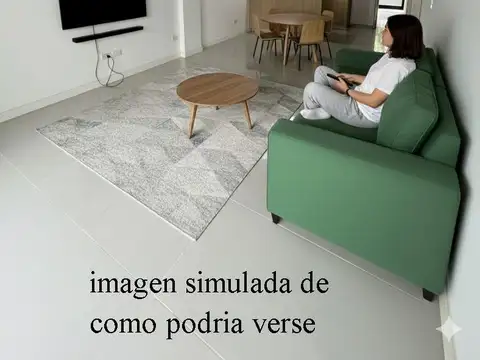 Departamento 2 ambientes con 2 baños