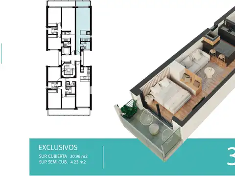 Departamento en Venta de Monoambiente