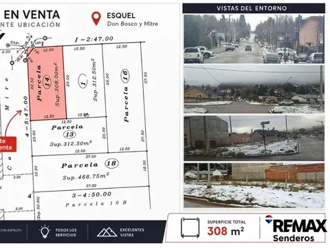Lote en esquina sobre arteria principal de Esquel