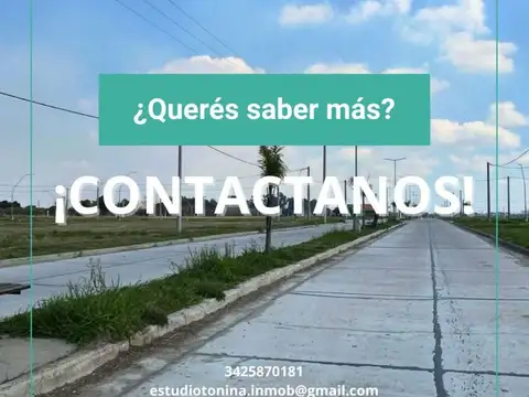 Terreno en Venta 10  mts Frente