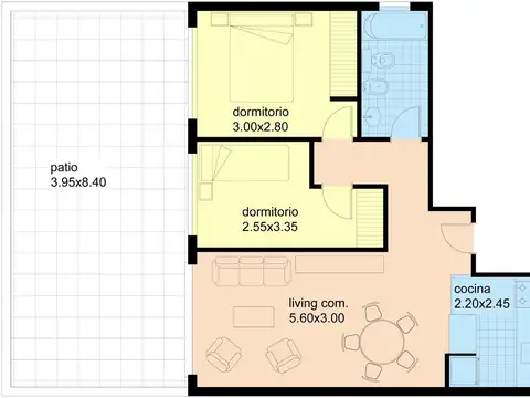 Departamento en Venta de 2 dormitorios