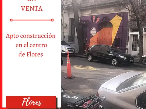 Casa lote apto construcción en el centro del barrio de Flores