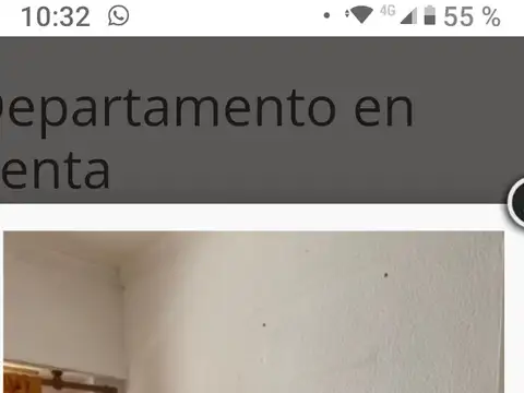 Departamento Monoambiente con 1 baño