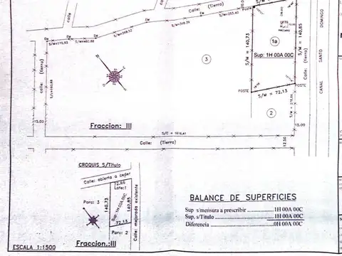 Terreno en Venta 72  mts Frente