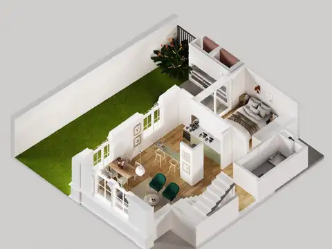 Departamento 4 ambientes con 2 baños