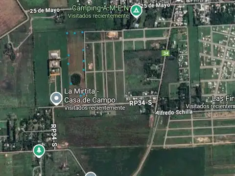 Campo en venta de 7,87 hectáreas en Ibarlucea, ubicado sobre RP34-S, zona de expansión con excelente conectividad y alto potencial de revalorización.