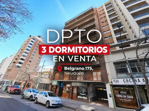 Departamento semipiso, 3 dormitorios, 2 baño, cochera. Centro