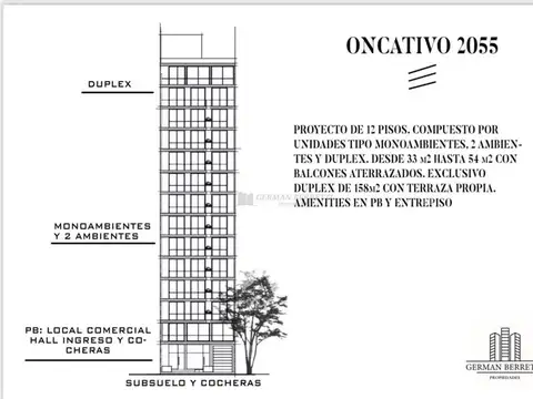 Departamento Monoambiente con 1 baño