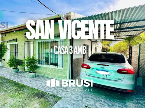 CASA EN VENTA EN SAN VICENTE - 3 AMBIENTES