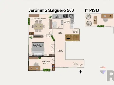 Depto Tipo Casa en Venta de 4 ambientes