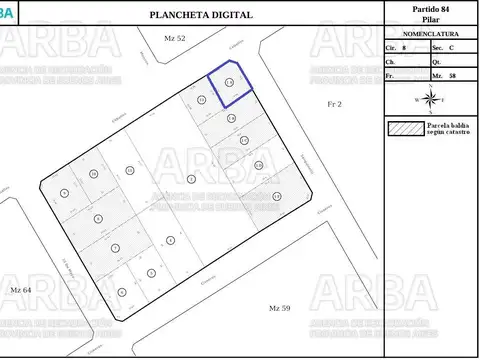 Terreno en Venta 19  mts Frente