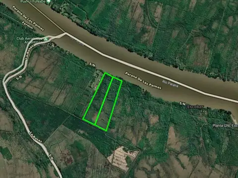 27 Has sobre el Rio Parana de las Palmas