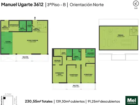 Manuel Ugarte 3600, Piso 3°