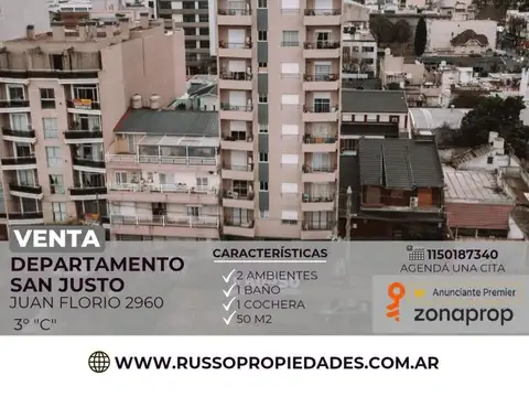 Venta departamento con cohera San Justo 2 ambientes