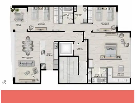 Departamento en Venta de 3 ambientes