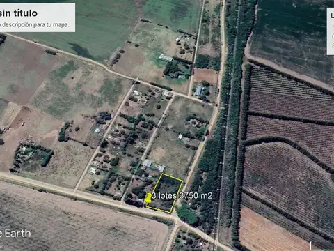 Quinta 3.750 m2 con luz y perforación de agua.