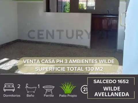 VENTA CASA PH 3 AMBIENTES WILDE